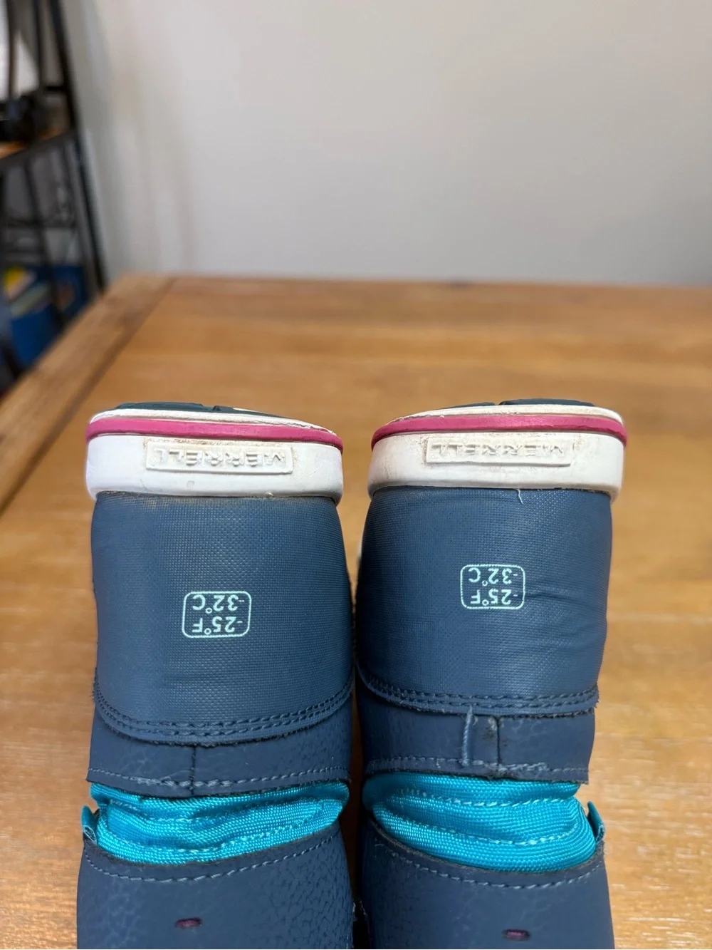 Merrell Kids Snow Bank Waterproof Boots Insulated Navy/Turquoise Sz US 6 UK 5